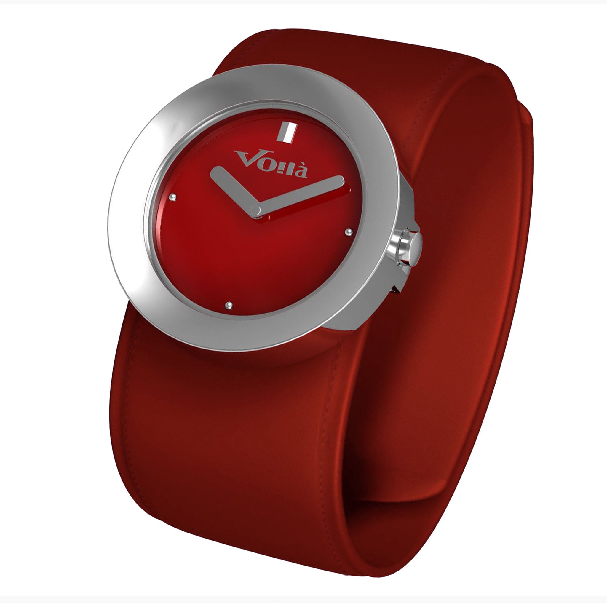 Voila Red OP-LA Pave Watch Laarvee PEA001 Crash Watch - Ruby Dial / Red Bezel - Brand  main image 4
